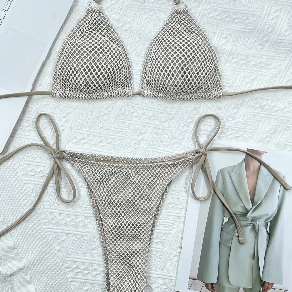 Mesh Fabric Bikini